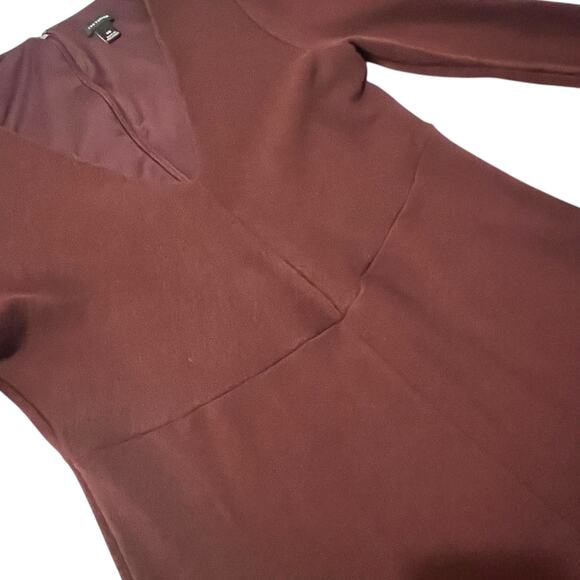 Ann Taylor SIZE 10 Wool Blend Front Seam Long Sleeve A-Line Back Zip Dress - Picture 8 of 12